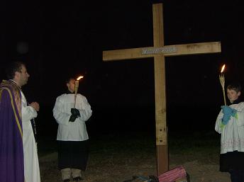 postavený kříž v Rychnově